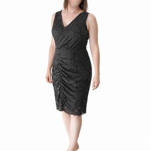 Le Chateau Black Lace Detail Dress